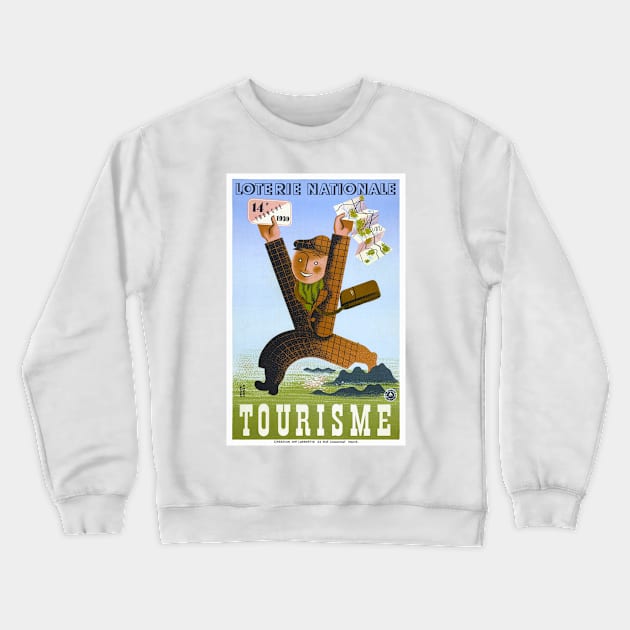 Vintage Travel Poster France Tourisme 1939 Crewneck Sweatshirt by vintagetreasure